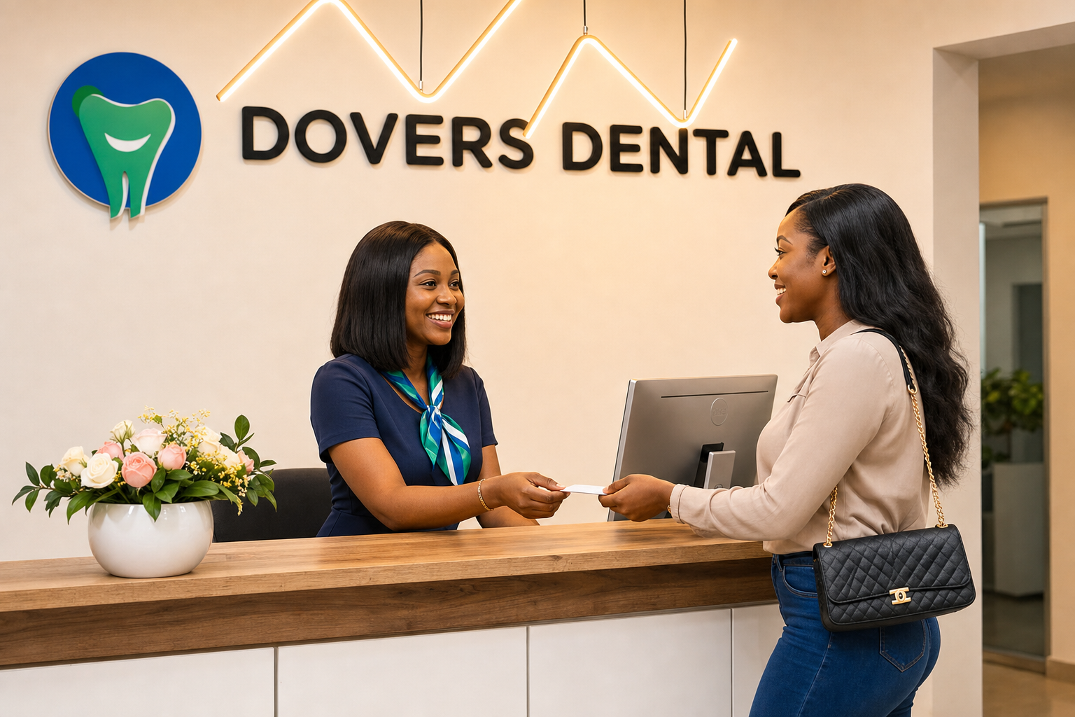 Dentist at Dovers Dental Clinic performing dental treatment — dental clinic in Lekki, Lagos